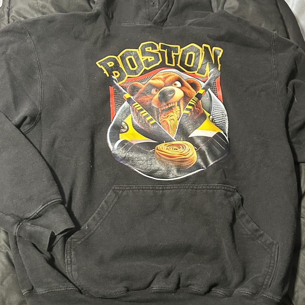 Boston Black Graphic Hoodie